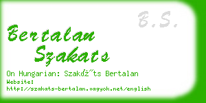 bertalan szakats business card